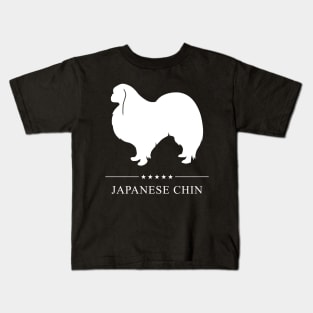 Japanese Chin Dog White Silhouette Kids T-Shirt